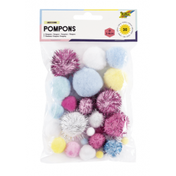 FOLIA ΠΟΜ ΠΟΜ ΣΕΤ 30 ΤΕΜΑΧΙΑ 1-4cm UNICORN